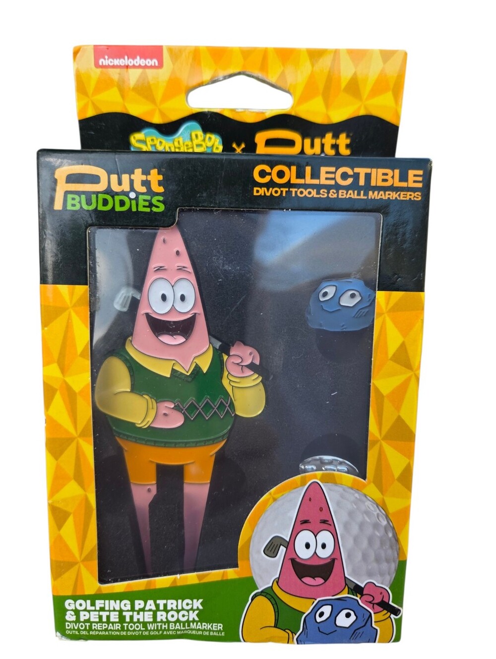 SpongeBob Squarepants Putt Buddies Patrick Divot Tool/Pete The Rock Ball Marker